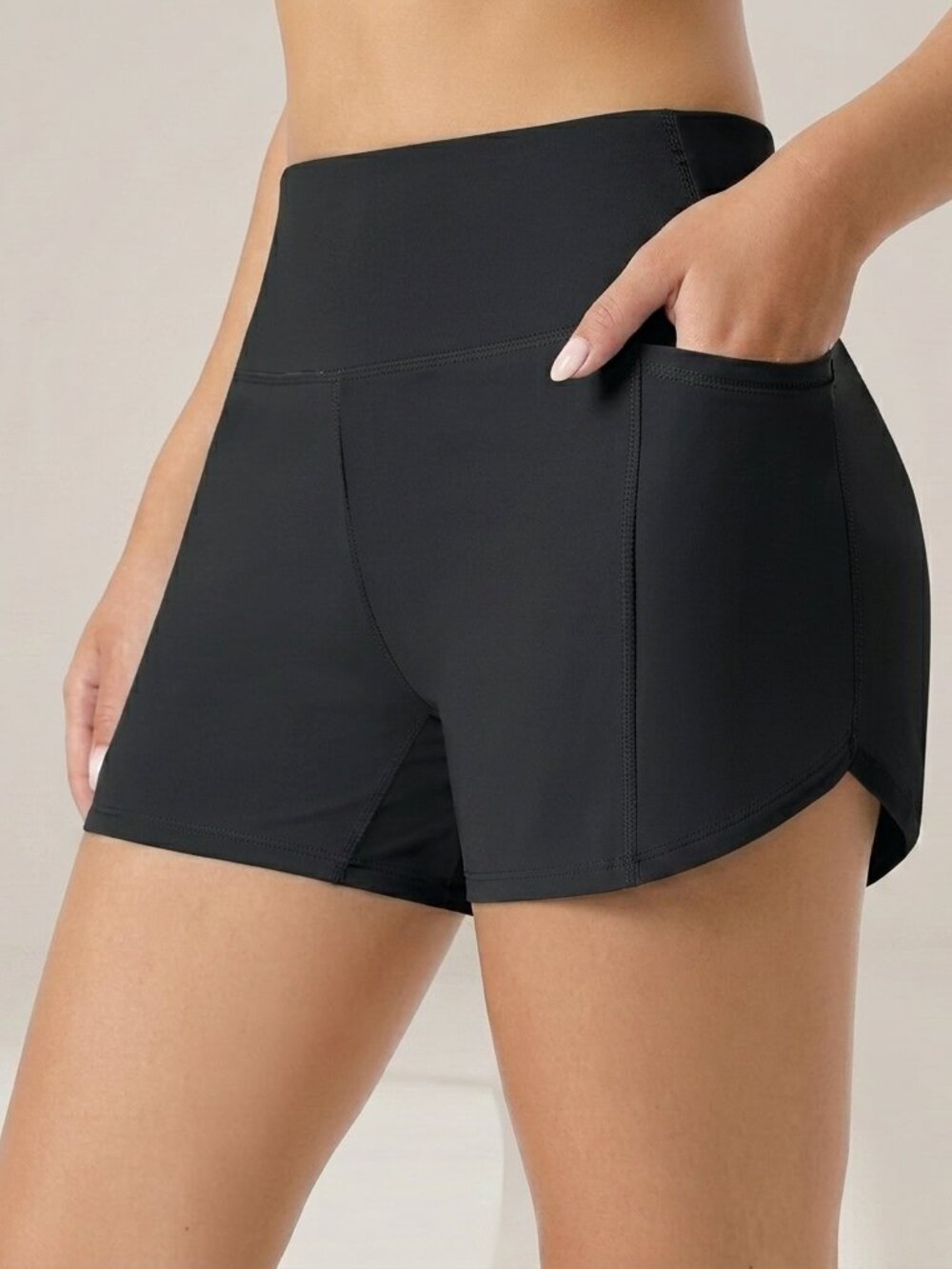 Emlovm High Waisted UPF 50+ Tummy Control Boy Swim Shorts for Women Size Medium